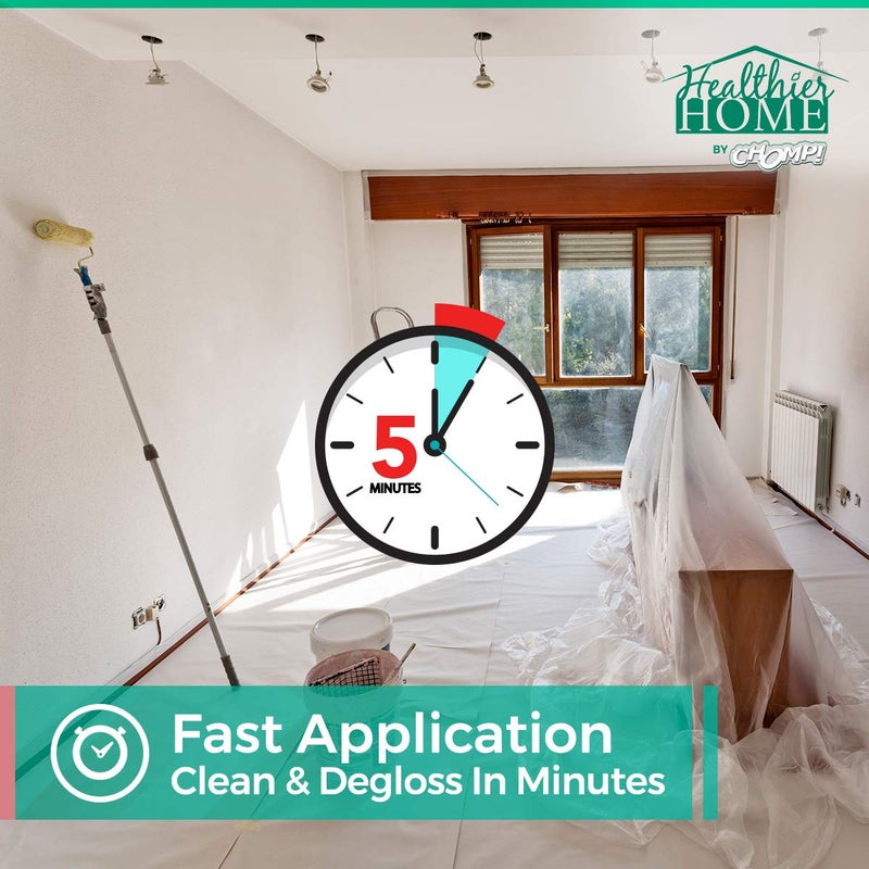 CHOMP! Paint Prep Cleaner Deglosser: Healthier Home 5 Minute Wall and Ceiling, Baseboards, Cabinets Painting Preparation Trim, Spray Gloss, Dirt, Grime, Grease Remover 32 Ounces, 32 oz - Image 2